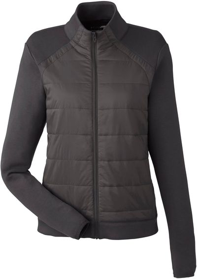 Am image of a Custom Spyder Ladies' Impact Full Zip Jacket in Black!