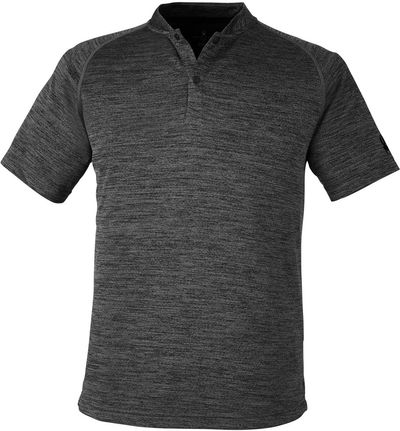 Am image of a Custom Spyder Men's Mission Blade Collar Polo in Black Jaspe!