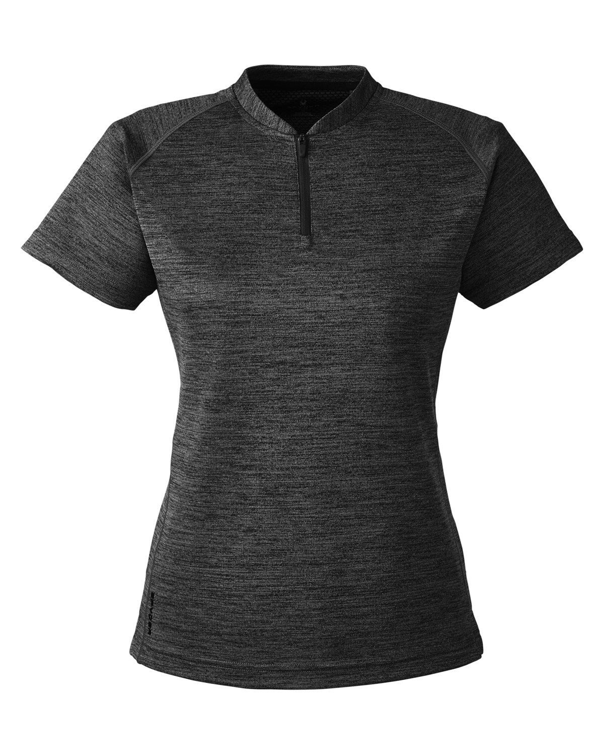 Spyder Ladies' Mission Blade Collar Polo in Black Jaspe