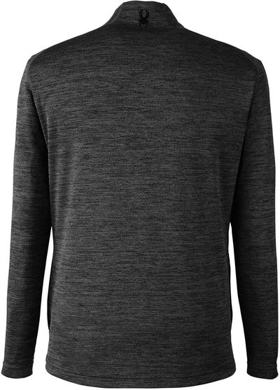 Am image of a Custom Spyder Men's Mission Half Zip in Black Jaspe!