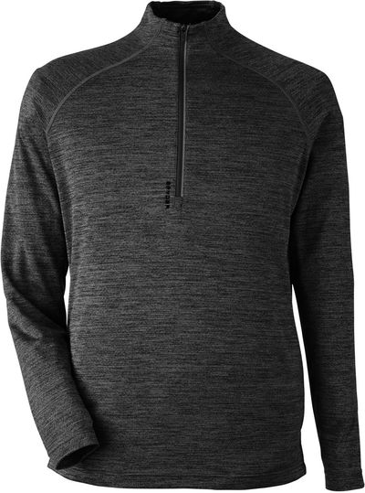 Am image of a Custom Spyder Men's Mission Half Zip in Black Jaspe!