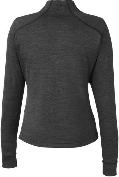 Am image of a Custom Spyder Ladies' Mission Half Zip in Black Jaspe!