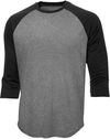 Am image of a Custom ATC Pro Team Baseball Jersey in Charcoal Heather/Black!