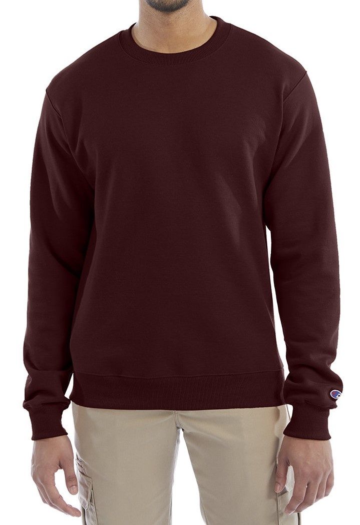 Champion Powerblend® Crewneck Sweatshirt in Maroon