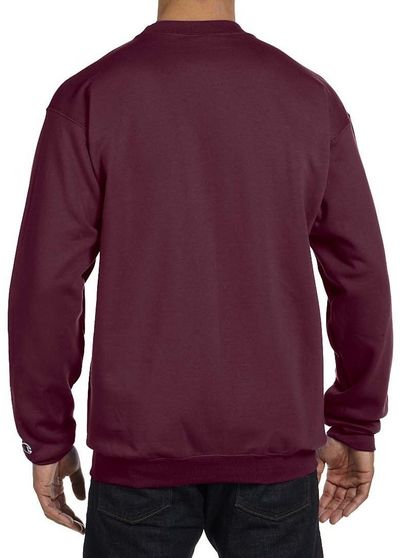 Am image of a Custom Champion Powerblend® Crewneck Sweatshirt in Maroon!