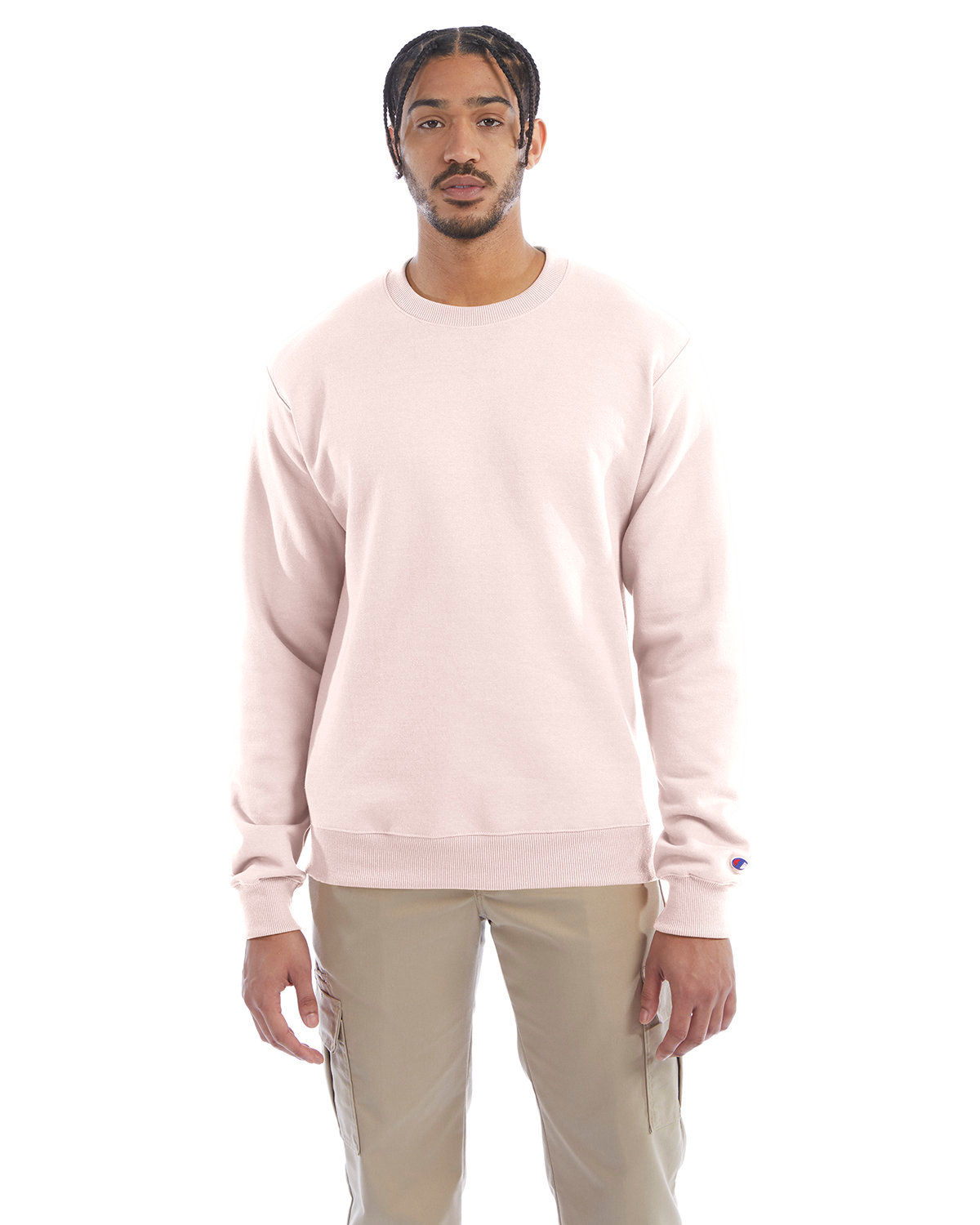 Champion Powerblend® Crewneck Sweatshirt in Body Blush