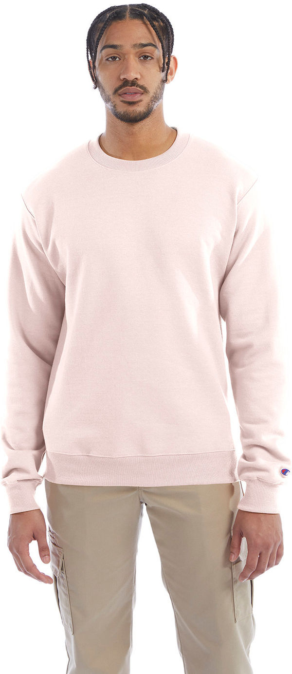 Am image of a Custom Champion Powerblend® Crewneck Sweatshirt in Body Blush!