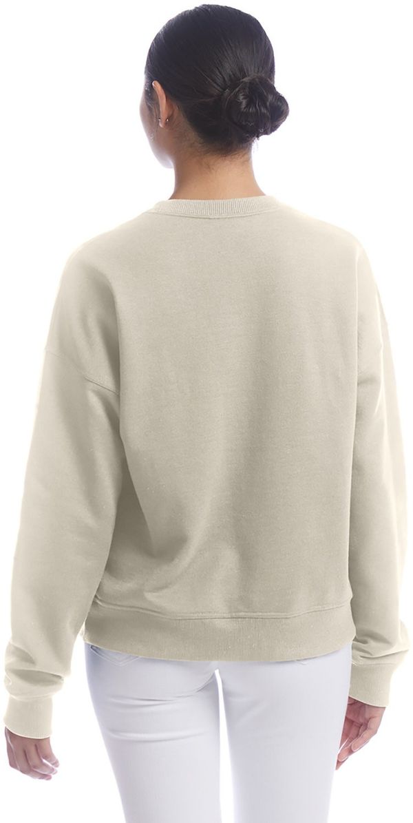 Am image of a Custom Champion Ladies' PowerBlend Sweatshirt in Sand!