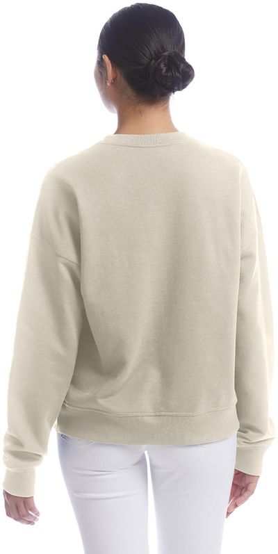 Am image of a Custom Champion Ladies' PowerBlend Sweatshirt in Sand!