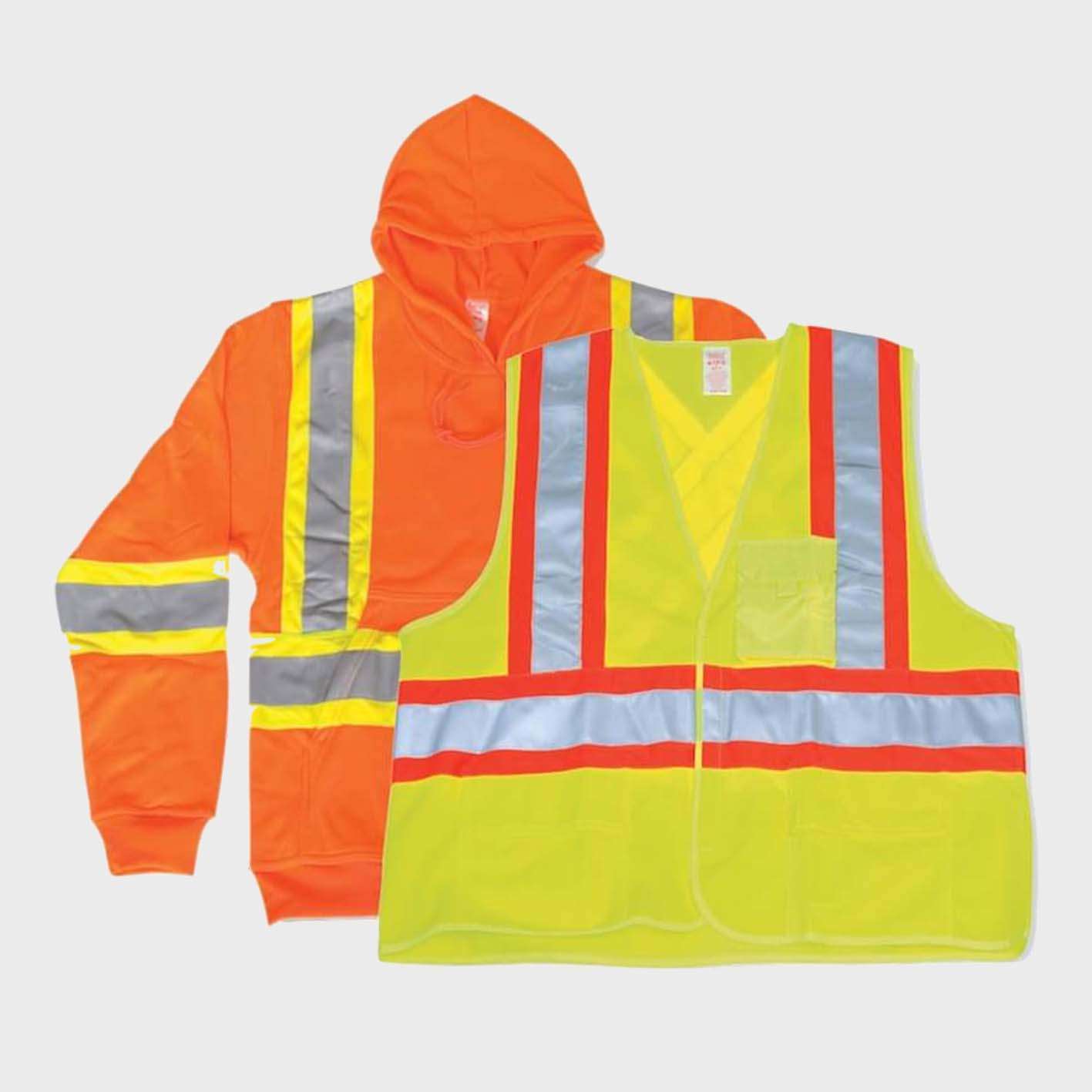Photo of safety wear that can be customized and printed on!