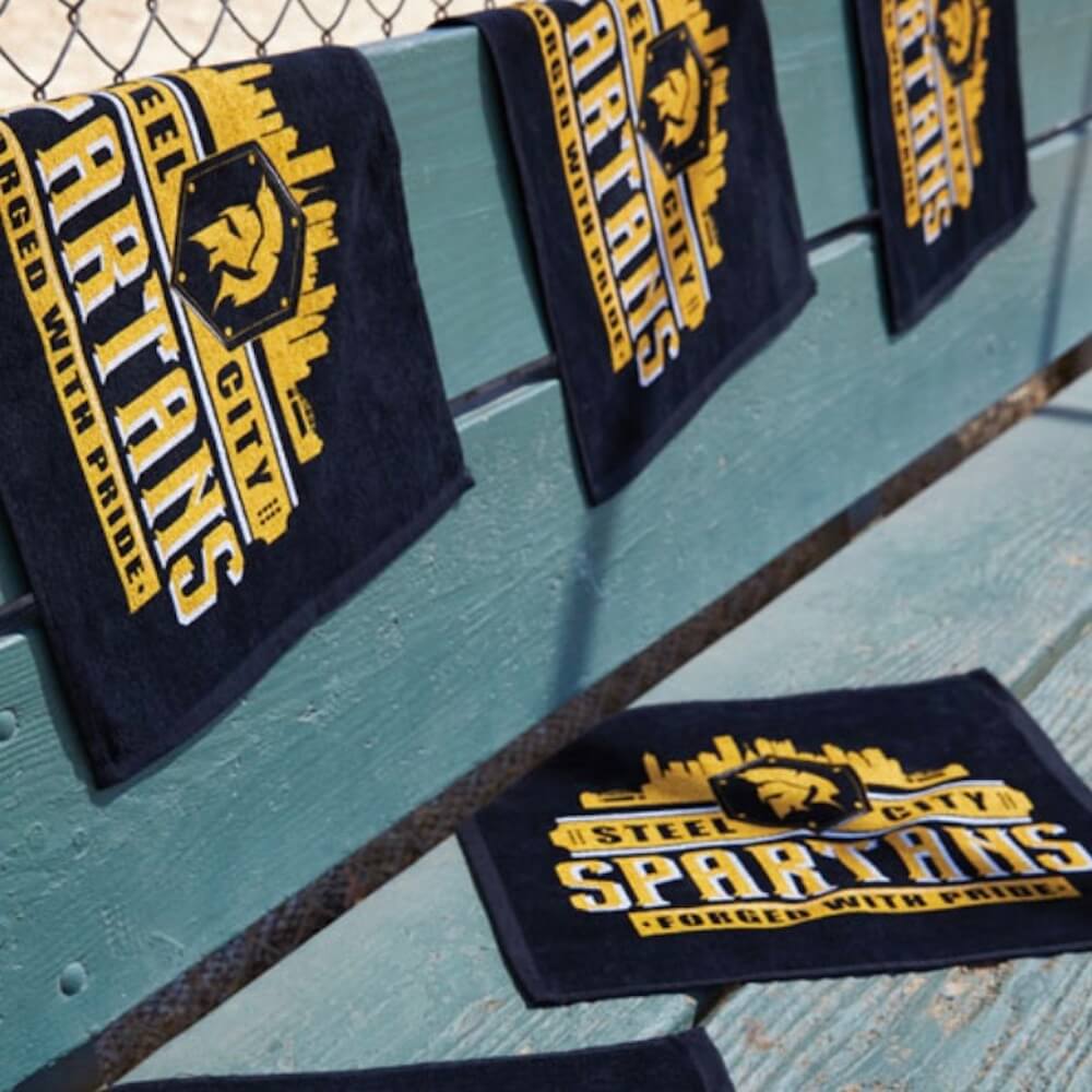An image of custom towels that you can print your logo on!