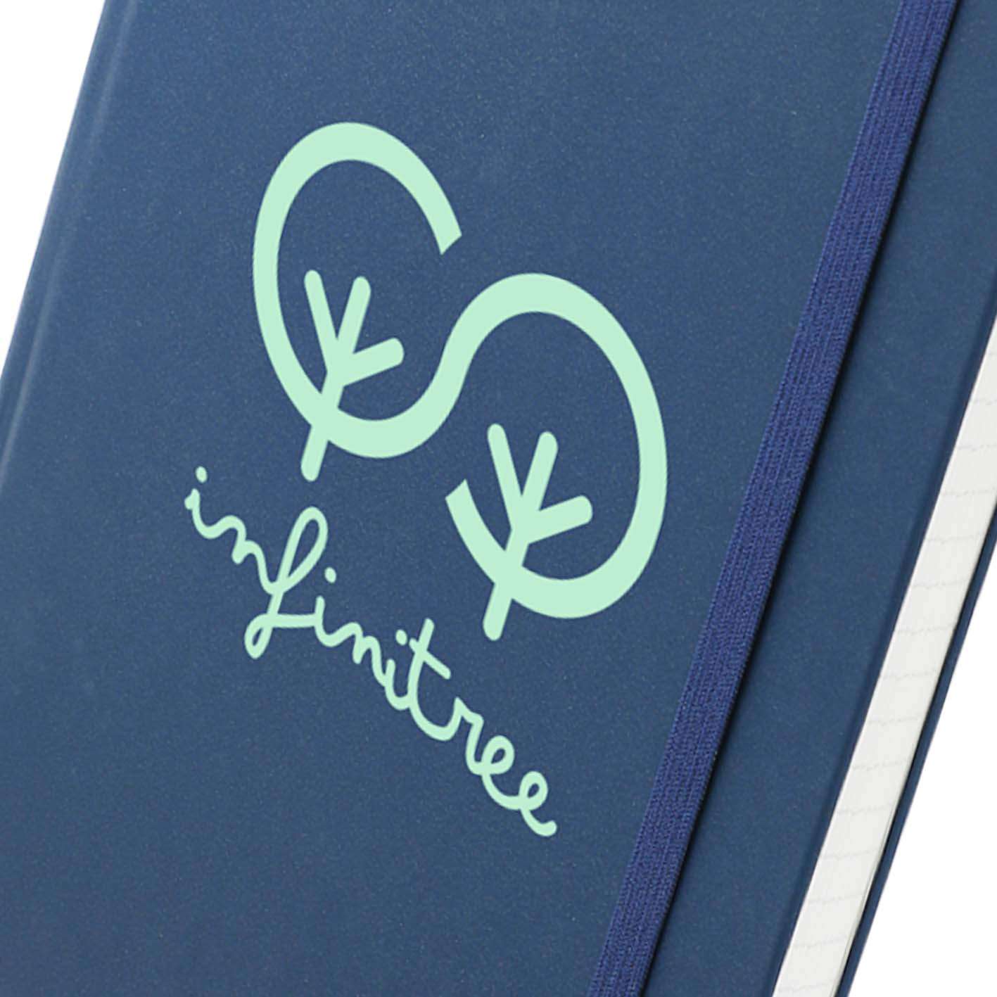 An example of a screen printed custom eco friendly journals