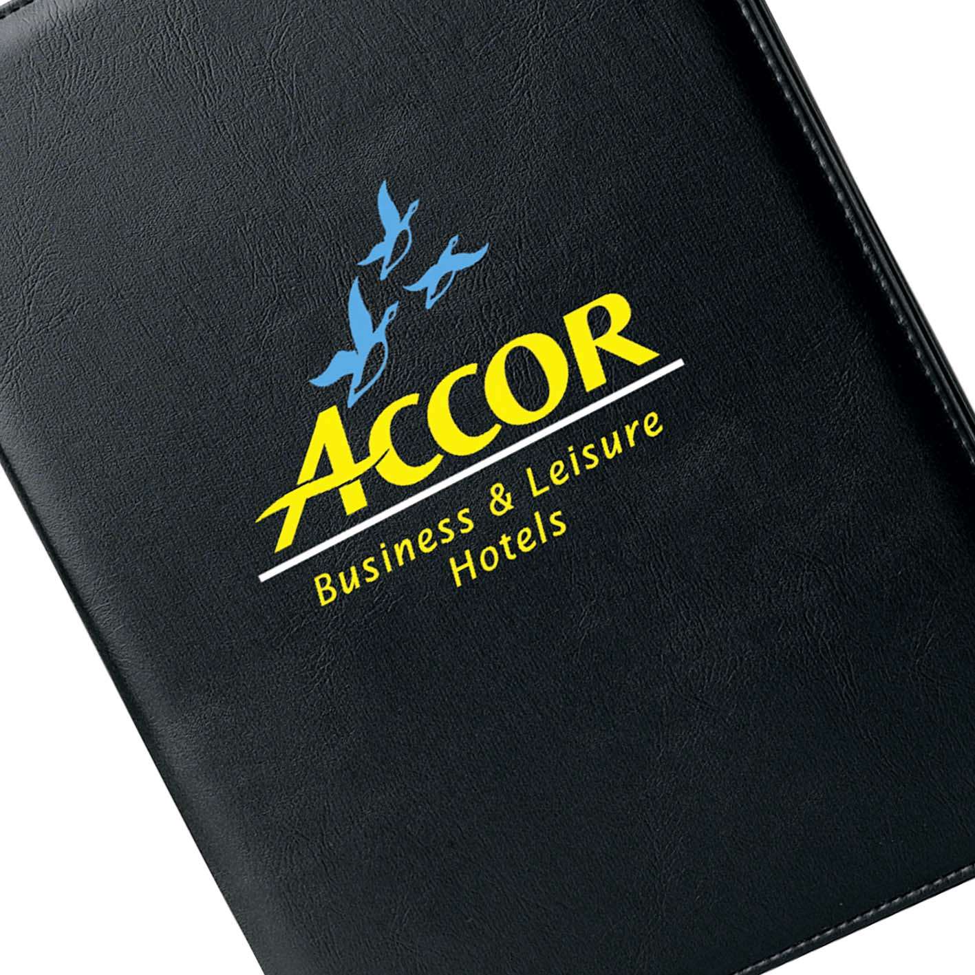 An image of screen printed custom padfolio Canada.