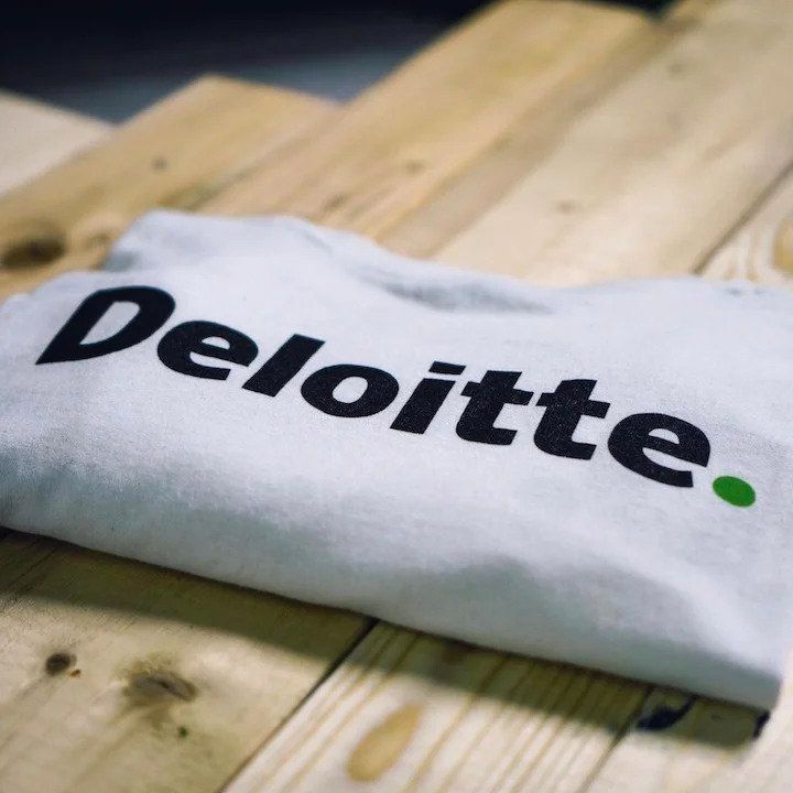 A screen printed Deloitte shirt