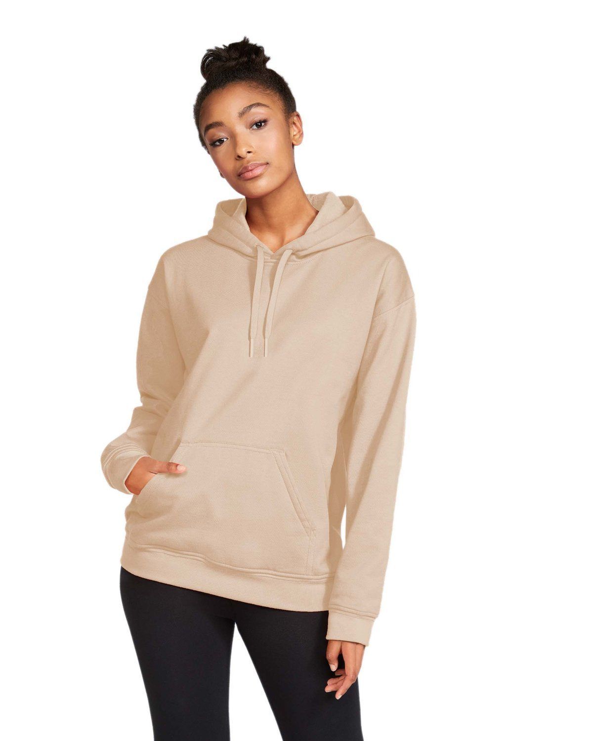 Gildan Adult Softstyle® Fleece Pullover Hooded Sweatshirt in SAND