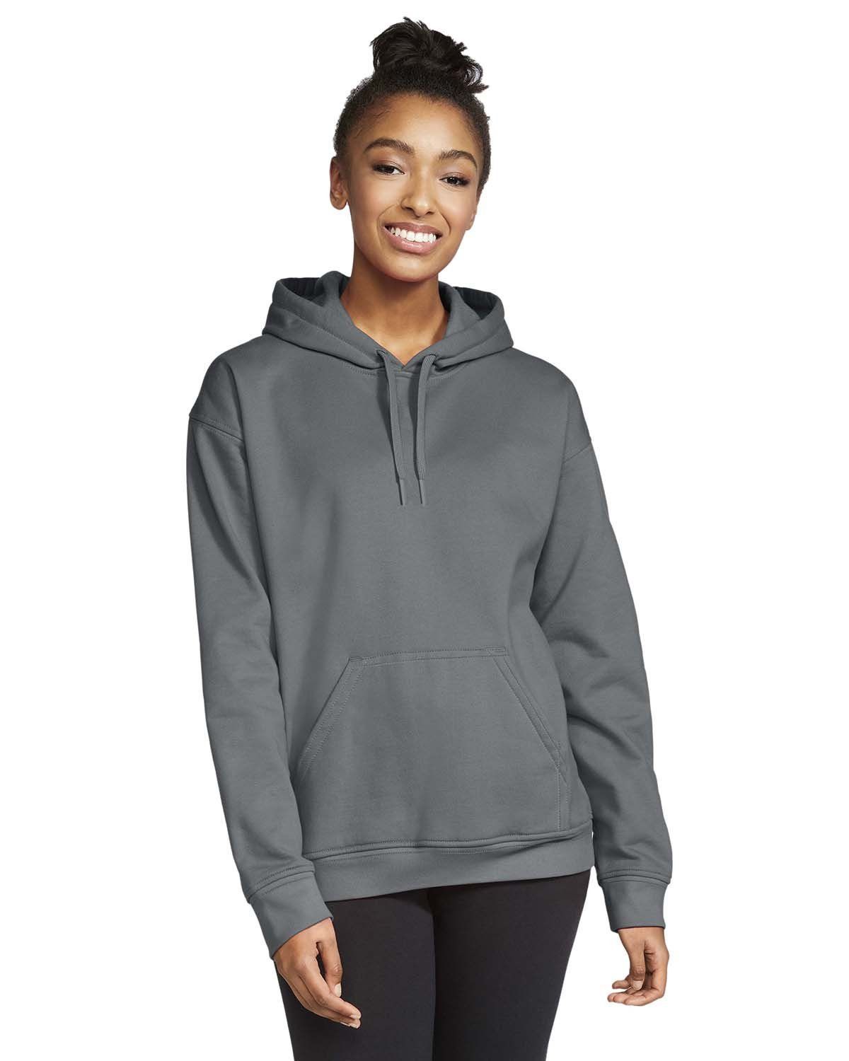 Gildan Adult Softstyle® Fleece Pullover Hooded Sweatshirt in CHARCOAL