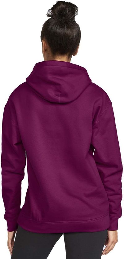 Am image of a Custom Gildan Adult Softstyle® Fleece Pullover Hooded Sweatshirt in MAROON!