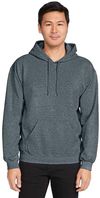 Am image of a Custom Gildan Adult Softstyle® Fleece Pullover Hooded Sweatshirt in DARK HEATHER!