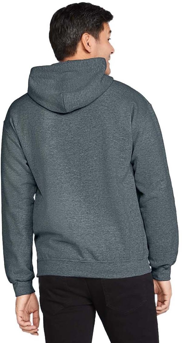 Am image of a Custom Gildan Adult Softstyle® Fleece Pullover Hooded Sweatshirt in DARK HEATHER!
