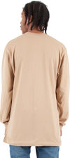 Am image of a Custom Shaka Wear Adult 6 oz Active Long Sleeve T Shirt in Khaki!