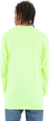 Am image of a Custom Shaka Wear Adult 6 oz Active Long Sleeve T Shirt in Safety Green!