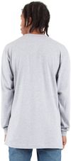 Am image of a Custom Shaka Wear Adult 6 oz Active Long Sleeve T Shirt in Heather Grey!