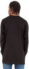 Am image of a Custom Shaka Wear Adult 6 oz Active Long Sleeve T Shirt in Black!