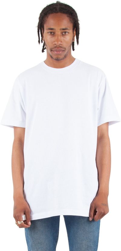 Am image of a Custom Shaka Wear Adult 6 oz Active Short Sleeve Crewneck T Shirt in White!