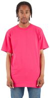 Am image of a Custom Shaka Wear Adult 6 oz Active Short Sleeve Crewneck T Shirt in Hot Pink!