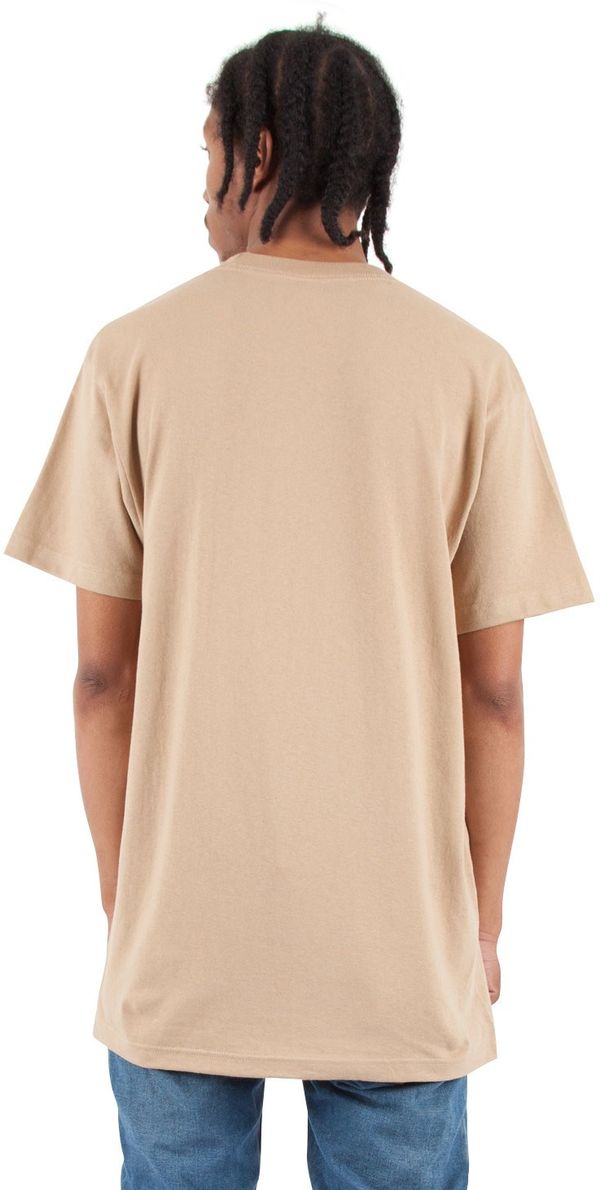 Am image of a Custom Shaka Wear Adult 6 oz Active Short Sleeve Crewneck T Shirt in Khaki!