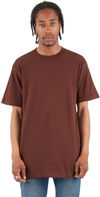 Am image of a Custom Shaka Wear Adult 6 oz Active Short Sleeve Crewneck T Shirt in Brown!