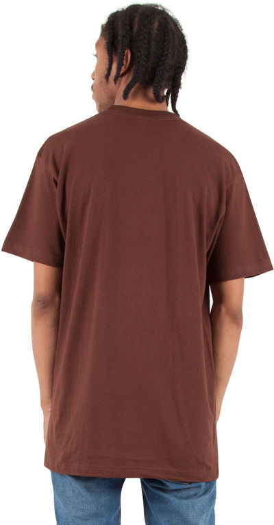 Am image of a Custom Shaka Wear Adult 6 oz Active Short Sleeve Crewneck T Shirt in Brown!