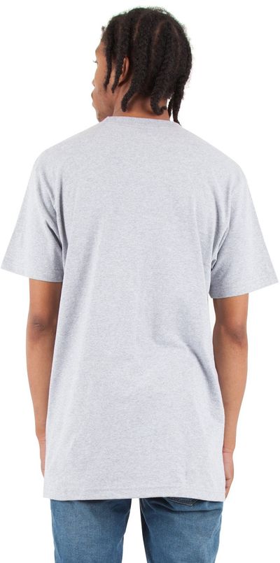 Am image of a Custom Shaka Wear Adult 6 oz Active Short Sleeve Crewneck T Shirt in Heather Grey!