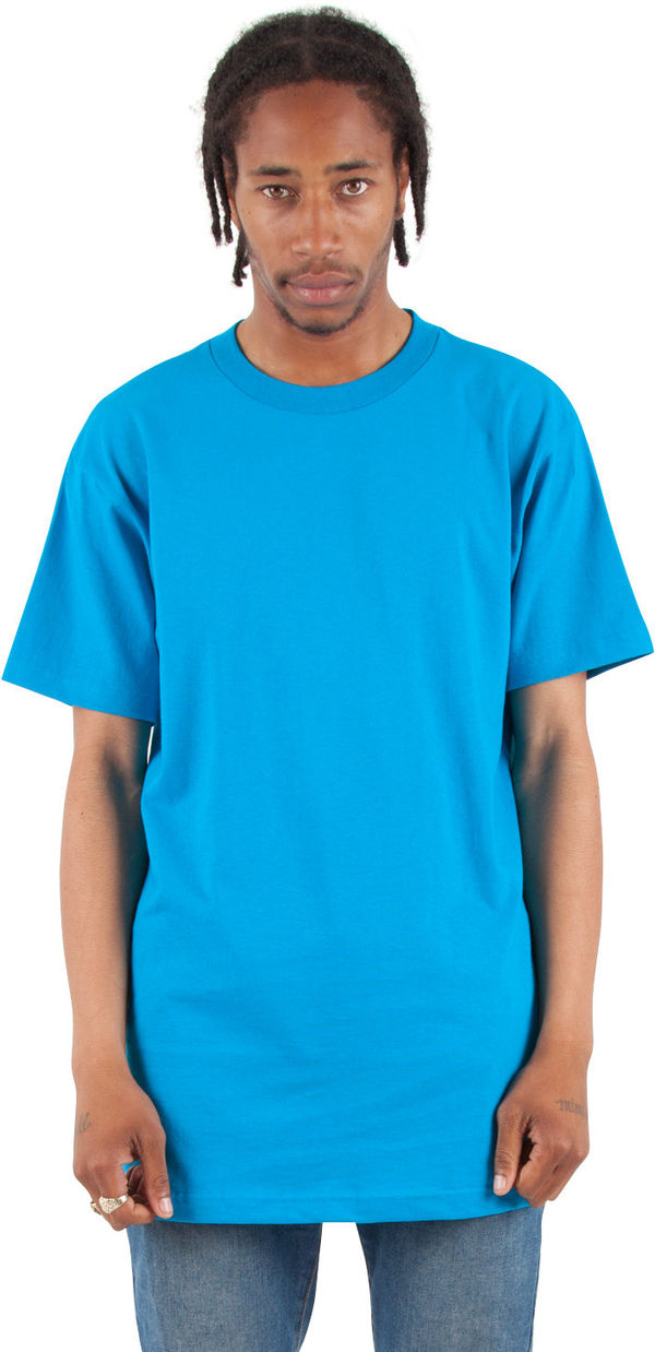 An image of a Custom Shaka Wear Adult 6 oz Active Short Sleeve Crewneck T Shirt in Turquoise!