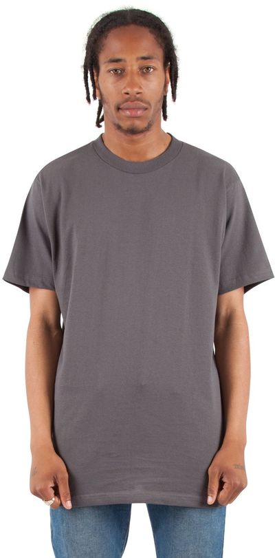 Am image of a Custom Shaka Wear Adult 6 oz Active Short Sleeve Crewneck T Shirt in Dark Grey!
