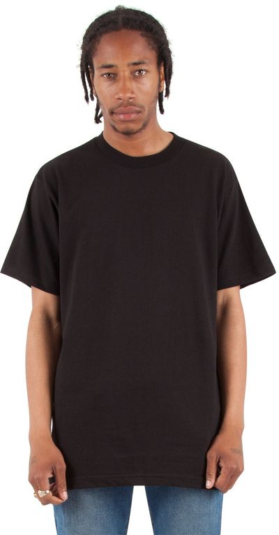 Am image of a Custom Shaka Wear Adult 6 oz Active Short Sleeve Crewneck T Shirt in Black!