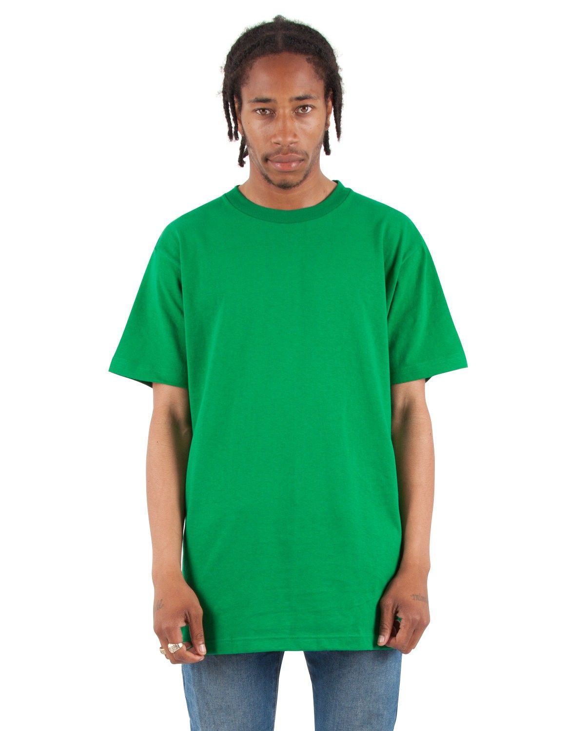 Shaka Wear Adult 6 oz Active Short Sleeve Crewneck T Shirt in Kelly Green