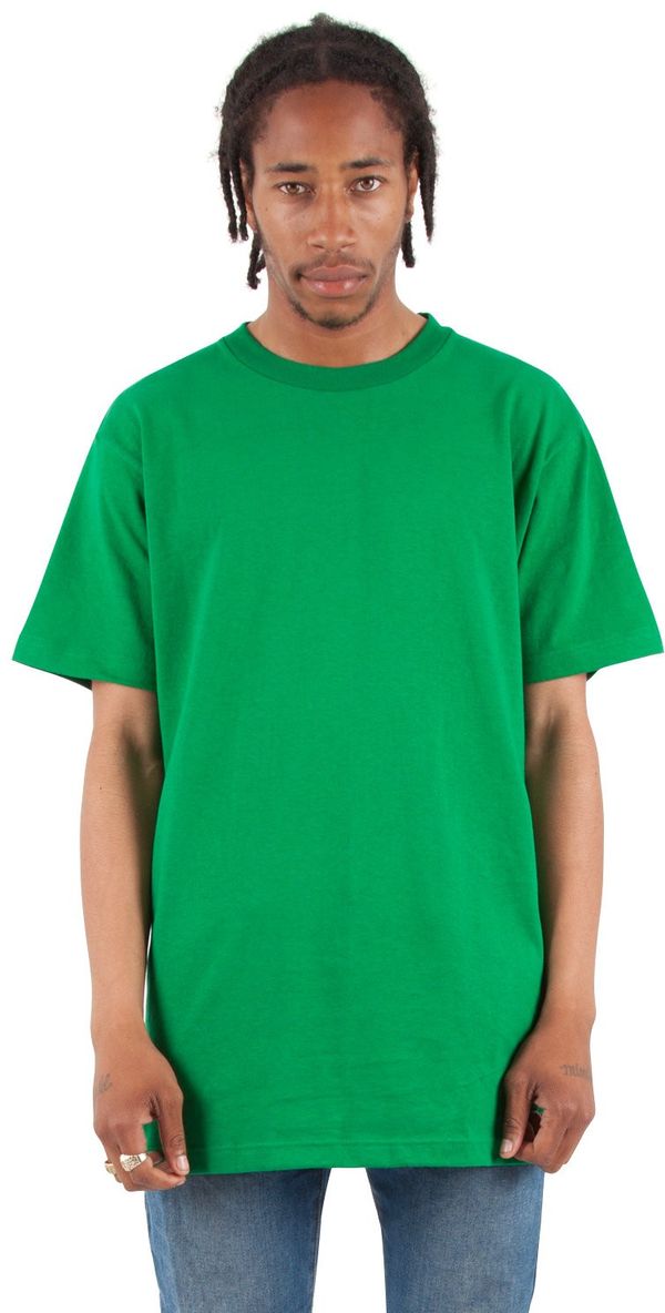 Am image of a Custom Shaka Wear Adult 6 oz Active Short Sleeve Crewneck T Shirt in Kelly Green!