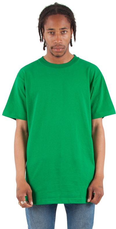 Am image of a Custom Shaka Wear Adult 6 oz Active Short Sleeve Crewneck T Shirt in Kelly Green!