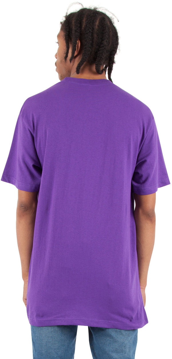 Am image of a Custom Shaka Wear Adult 6 oz Active Short Sleeve Crewneck T Shirt in Purple!