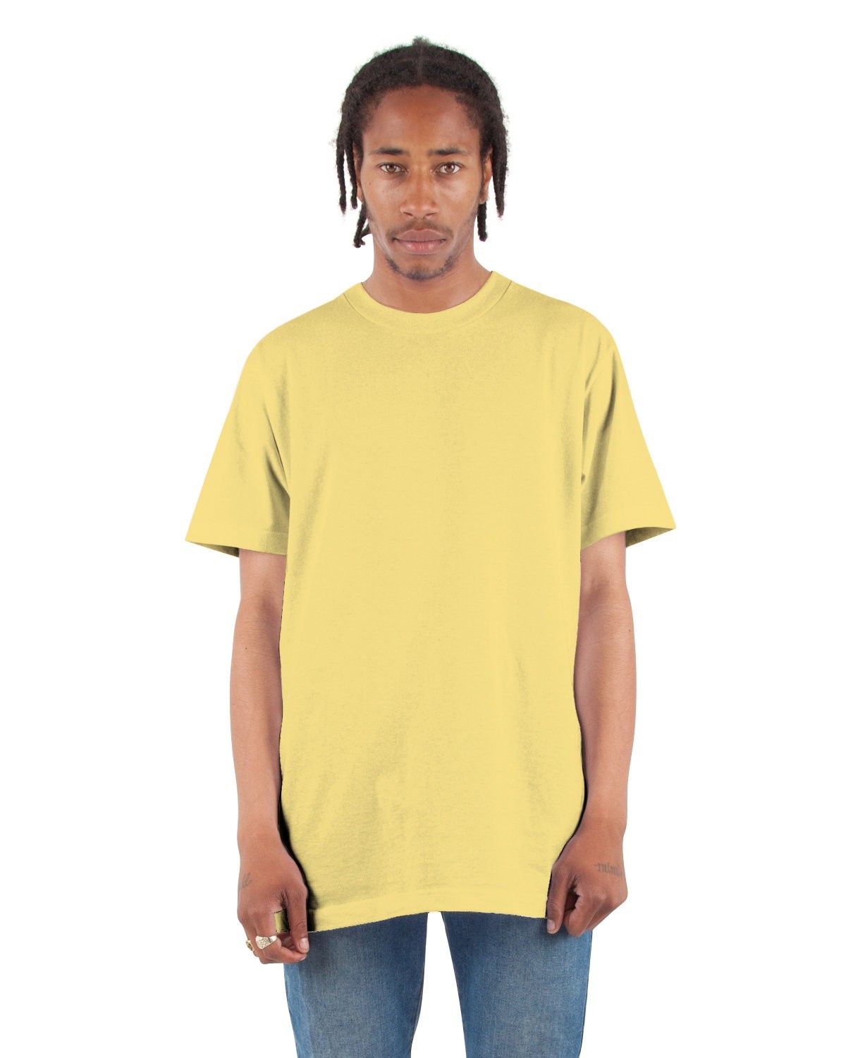 Shaka Wear Adult 6 oz Active Short Sleeve Crewneck T Shirt in Blonde