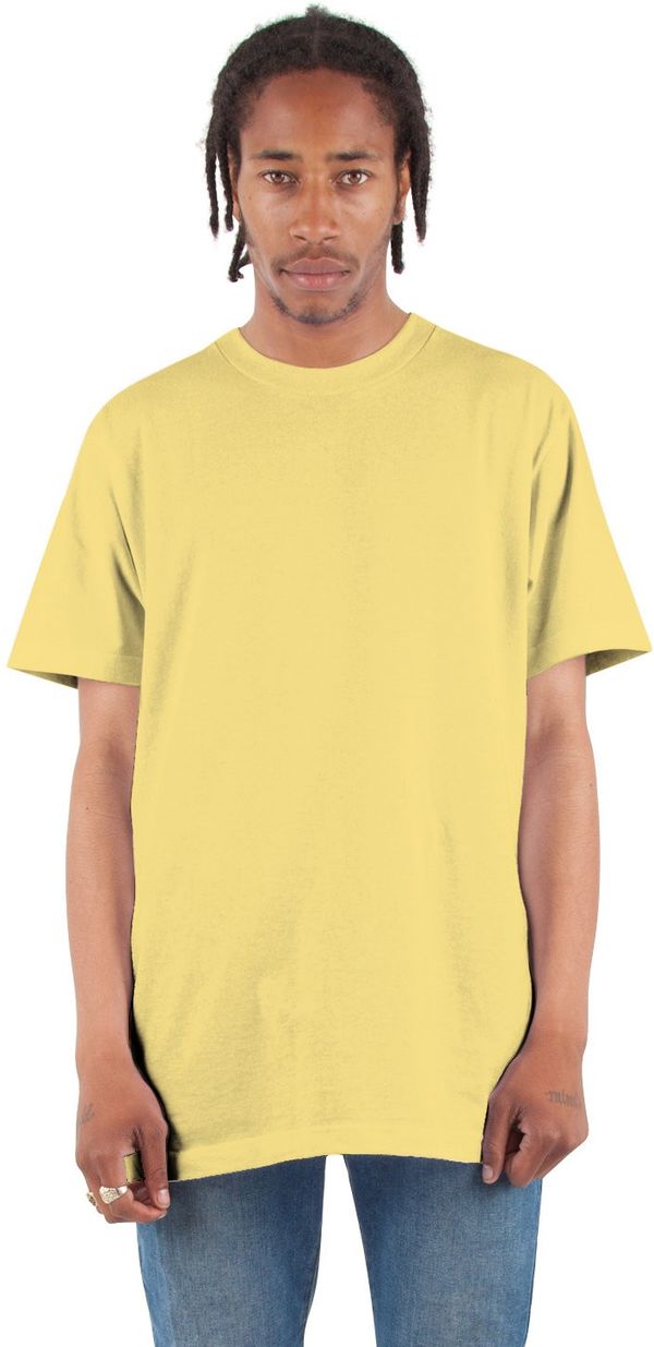 Am image of a Custom Shaka Wear Adult 6 oz Active Short Sleeve Crewneck T Shirt in Blonde!