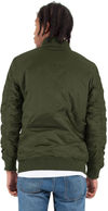 Am image of a Custom Shaka Wear Adult Bomber Jacket in Olive!