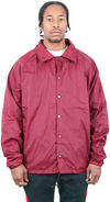 Am image of a Custom Shaka Wear Coaches Jacket in Burgundy!