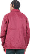 Am image of a Custom Shaka Wear Coaches Jacket in Burgundy!