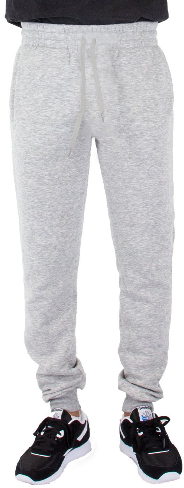 Am image of a Custom Shaka Wear Mens Fleece Jogger Pants in Heather Grey!