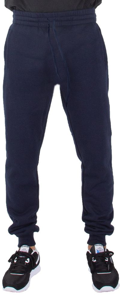 Am image of a Custom Shaka Wear Mens Fleece Jogger Pants in Navy!
