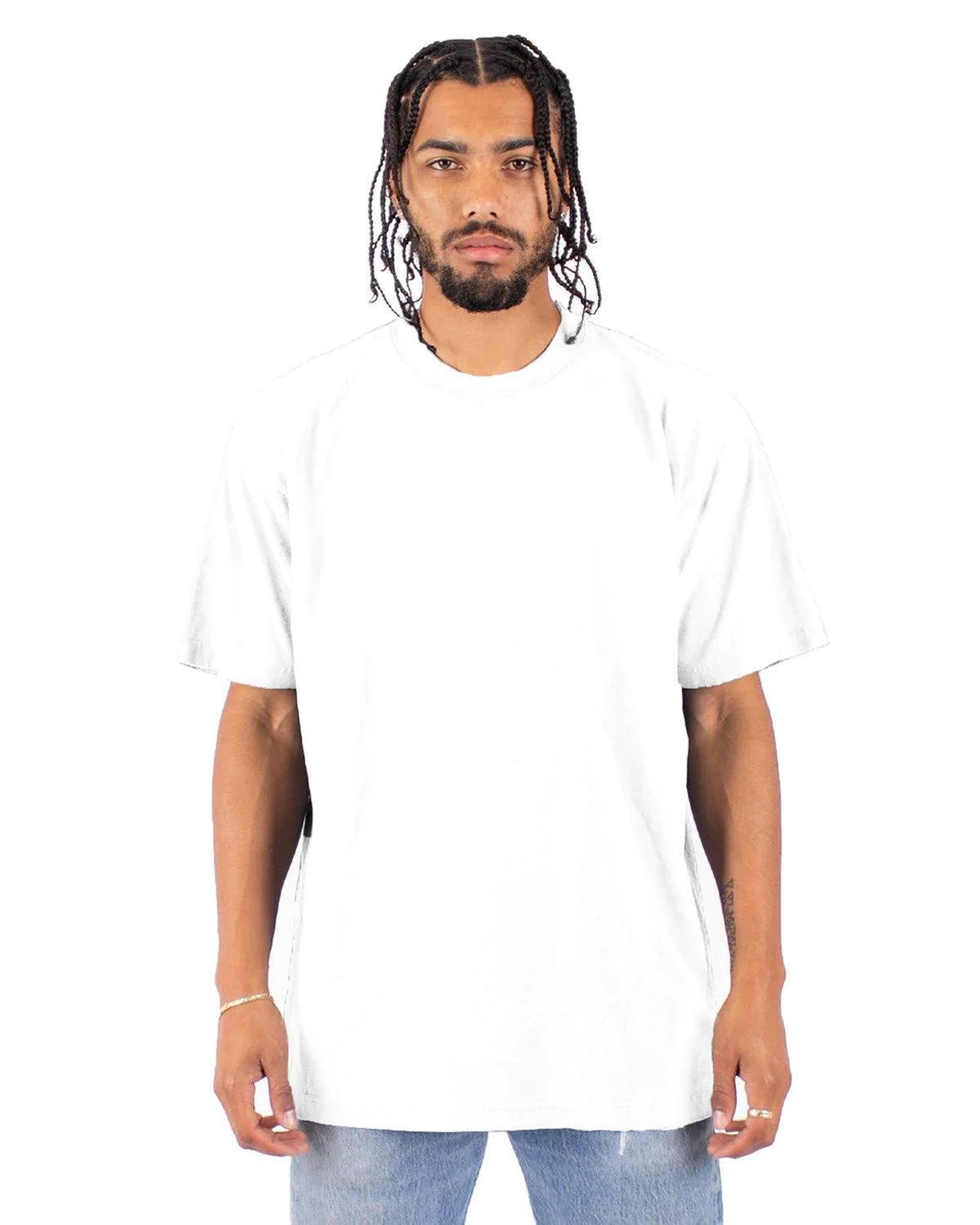 Shaka Wear Garment Dyed Crewneck T Shirt in White