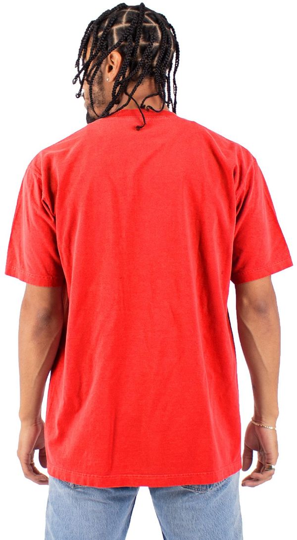 Am image of a Custom Shaka Wear Garment Dyed Crewneck T Shirt in Cherry Tomato!