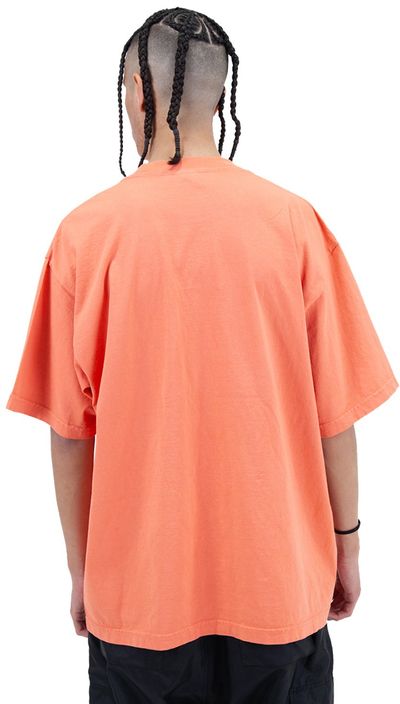 Am image of a Custom Shaka Wear Garment Dyed Crewneck T Shirt in Peach!